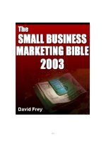 Markering & sales   the small business marketing bible   david frey   2003 
