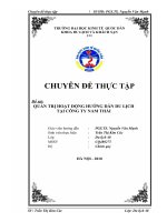 quản trị hoạt động hướng dẫn du lịch tại công ty Nam Thái