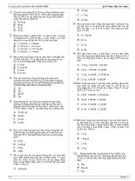 Một số bài tập áp dụng phương pháp giải nhanh