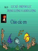 Bài 10 : Lục kế - phép đo lực kế