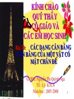 Các dạng cân bằng