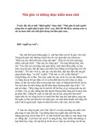 NHÀ GIÁO VÀ NHỮNG NGỌC NHẰN MƯU SINH