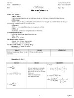 ÔN TẬP CHƯƠNG IV