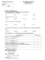 ĐỀ KT CHẤT LƯỢNG 8 TUẦN TOÁN 9