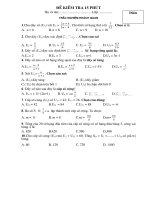 đê kiem tra trắc nghiêm phần dãy số