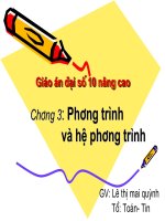 ĐẠI CƯƠNG VỀ PHƯƠNG TRÌNH