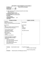 Teaching plan 12-Unit 1 (Kiều Tính)