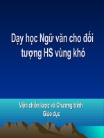 Ngữ Văn cho HS vùng khó