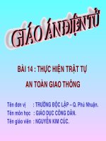 Thực hiện trật tự An Toàn Giao Thông