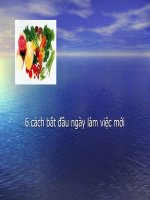 6 cách bắt đầu một ngày mới