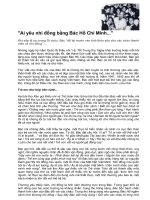 Ai yêu nhi đồng bằng Bác Hồ Chí Minh