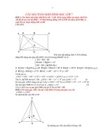 CÁC BÀI TOÁN KHÓ HÌNH HỌC 7