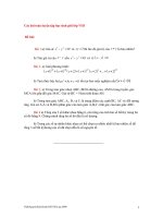 Các bài toán luyện tập lớp VIII