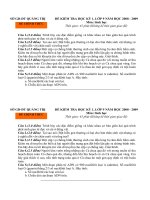 Đề kiểm tra học kì I (0809)