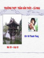 Bài 20 lớp 10 cơ bản