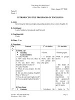 Giáo án Anh 10 (tuan 1 - tuan 4)