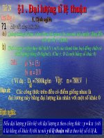 chuong 2 bai 1: dai luong ti le thuan