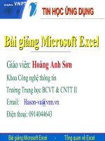 bài giảng excel
