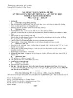 Nội dung và quy cách ra đề HSG