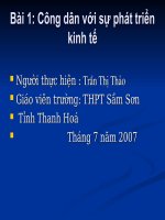 Bài 1: Công dân với kinh tế