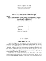 kinh tế tri thức và công nghiệp hoá-hiện đại hoá ở việt nam