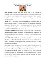 Tips for getting more English words! - Bí quyết học nhiều từ mới