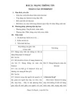 BÀI 21: MẠNG MÁY TÍNH TÒA CẦU INTERNET