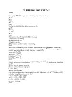 Đề thi trắc nghiệm môn hóa cấp 3-22