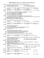 Đề kiểm tra Lịch sử 12
