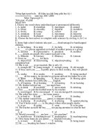 kiểm tra 1 tiết lần 2