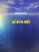 Kẻ bảng biểu