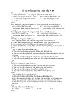 Đề thi trắc nghiệm Toán cấp 3 - 50