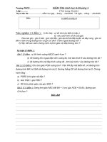 KIỂM TRA HÌNH 9-Chương III-45ph