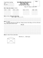 Bộ đề khảo sát đột xuất môn Toán và Tiếng Việt