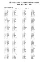 ĐỀ CƯƠNG 10 - BCB HKI - HOT