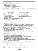 Bài tập trắc nghiệm 11 - Chương I