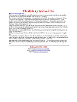 Chi dinh ky tu cho o dia