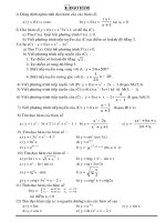 Các bài tập Khảo sát hàm số chương I lớp 12