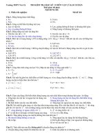Đề thi và đáp án học kỳ II K.10 cơ bản năm học 2007_2008. Trường THPT Trà Cú.