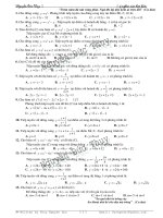 97 câu trắc nghiệm về ý nghĩa của đạo hàm