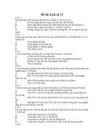 Đề thi trắc nghiệm môn lịch sử 12-3