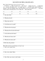 BÀI TẬP ÔN TẬP TIẾNG ANH 6 LẦN 5