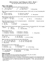 Kiểm tra Hóa 10NC- tiết 34