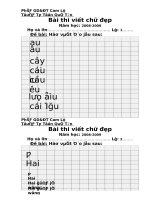 Đề thi viết chữ đẹp 08-09