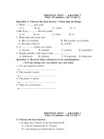 Các đề kiểm tra 1t, Hk khối 6,7,8,9