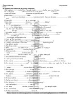 bài tập về thời