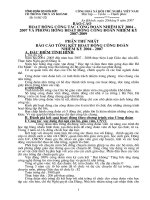 Báo cáo tổng kết công tác Công đoàn