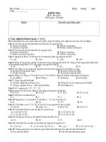 Đề kiểm tra chương 1 lóp 10 cơ bản