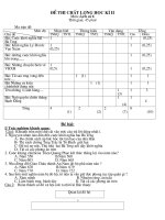 Đề KT HK II ( MT + ĐA) Lịch Sử 6