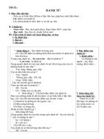 Tiết 32: Danh từ